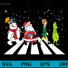 Grinch Elf Santa And Snowman Road Mery Christmas svg, Christmas svg, png, dxf, eps digital file CRM1011201L