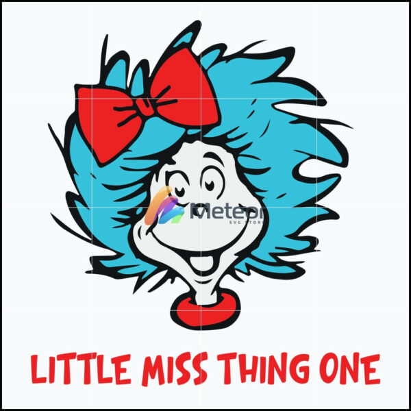Little miss thing one svg, Dr Seuss svg, png, dxf, eps file DR0302217