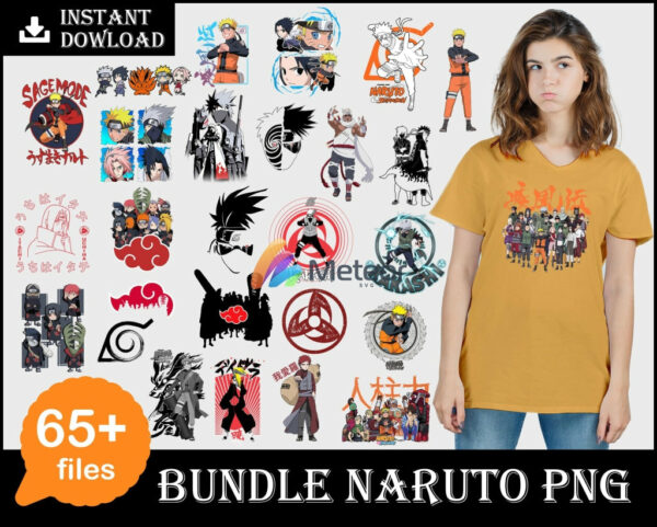 Naruto svg bundle, png, eps, dxf for cricut and print, naruto svg cutting file