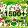 New-updated 1500+ Grinch svg, Grinch christmas svg, Christmas svg, Grinchmas svg, Grinch face svg, Grinch file svg, Cricut svg, bundle Grinch svg,
