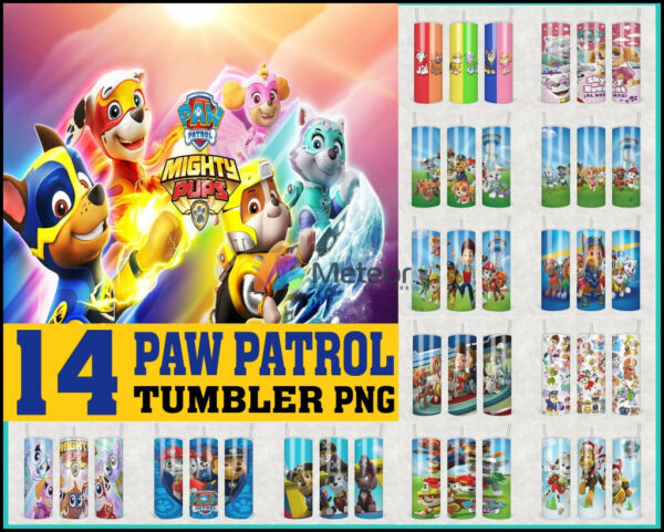 Paw patrol Tumbler - Paw patrol PNG - Tumbler design - Digital download