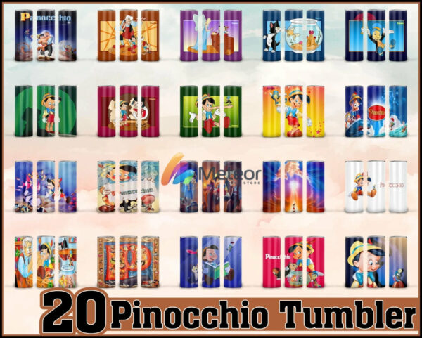 Pinocchio Tumbler - Pinocchio PNG - Tumbler design - Digital download