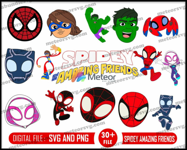 Spidey and his Amazing Friends svg bundle, Spidey and his Amazing Friends png, svg bundle