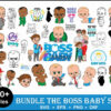 The Baby Boss Bundle SVG , Baby Boss Svg, Baby Boss Afro Svg , Boss Baby Silhouette