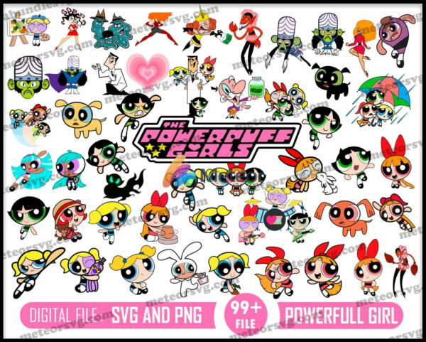 The Powerpuff Girls svg bundle - Digital download