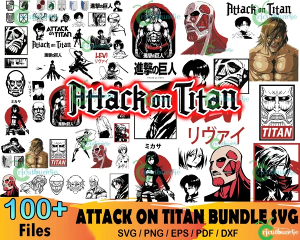 100+ Attack On Titan Bundle Svg, Levi Svg, Eren Svg, AOT Svg