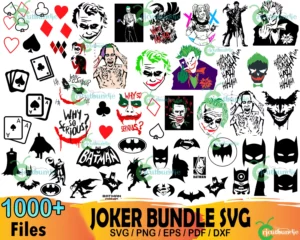 1000+ Joker Bundle Svg, Joker Svg, Harley Quinn Svg