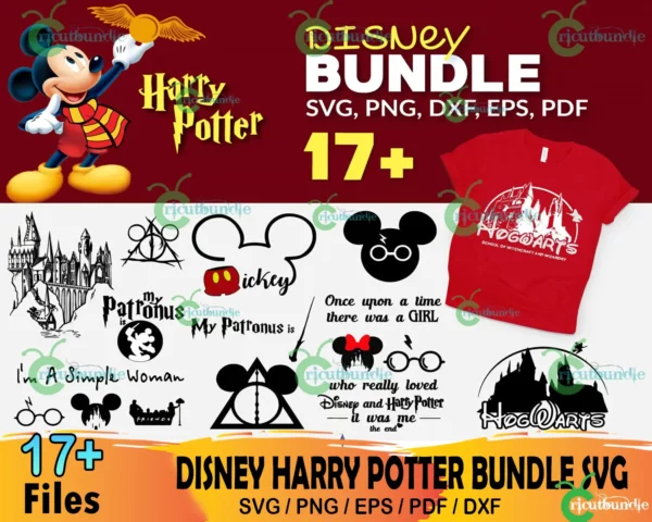 17+ Disney Harry Potter Bundle Svg, Disney Svg, Harry Potter Mickey