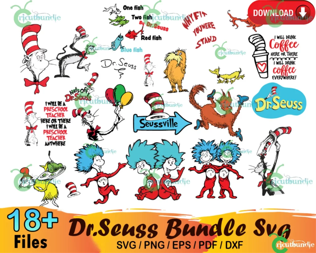 18+ Dr Seuss Bundle Svg, Dr Seuss Svg, Dr Seuss Hat Svg - Bundle99 Free ...