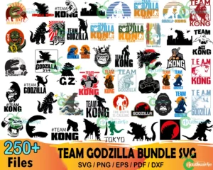 250+ Team Godzilla Svg Bundle, Godzilla Svg, Kong Svg
