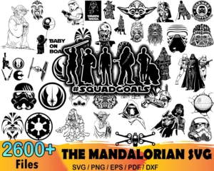 2600 The Mandalorian Svg Bundle, Yoda Clipart, Storm Trooper Svg