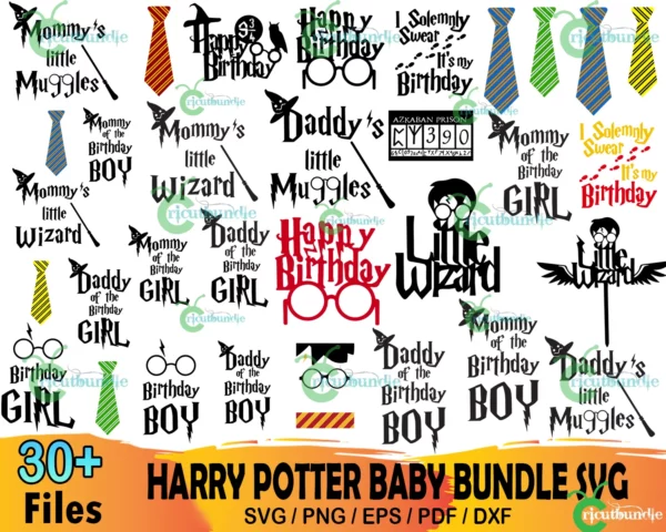 30+ Harry Potter Baby Bundle, Harry Potter Svg, Baby Svg, Toddler Svg