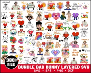 300 Files Bad Bunny Bundle- Digital Download- SVG prints