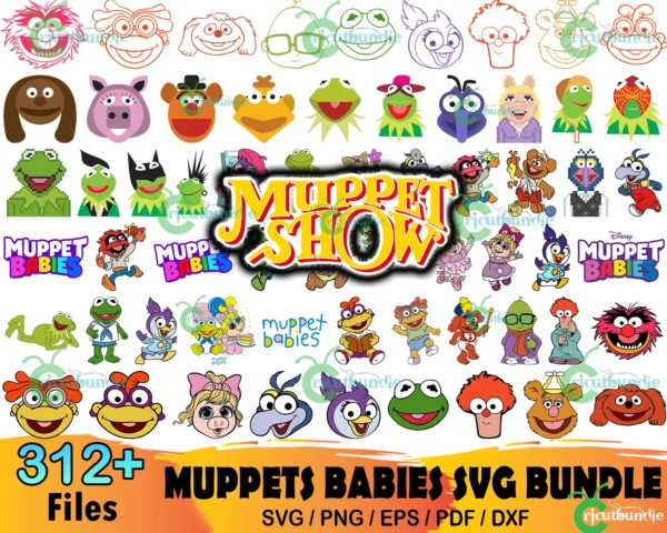 312+ Bundle Muppet Babies Svg, Disney Svg, Muppet Babies Svg