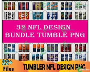 32 Nfl Teams Tumbler Bundle Png, Tumbler Png, Football Tumbler