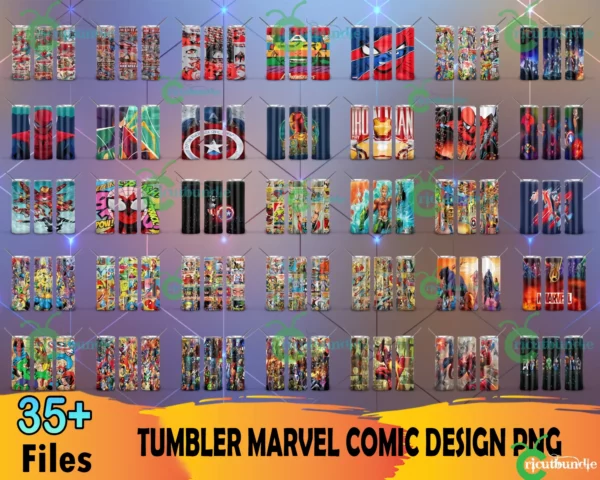 35+ Marvel Comic 20oz Skinny Straight And Tapered Bundle Png