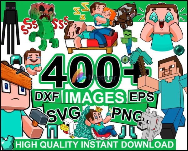 400+ Minecraft svg bundle svg cutting file for print and cricut