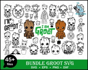45+ Groot SVG Bundle, Groot Vectors, Marvel Cricut, Cut File, Vinyl, Clipart, Cute Groot