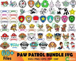 60+ Paw Patrol Bundle Svg, Paw Patrol Svg, Paw Patrol Clipart
