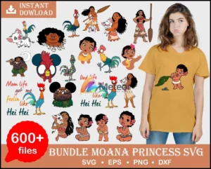 600+ Moana princess svg cutting files for print and cricut
