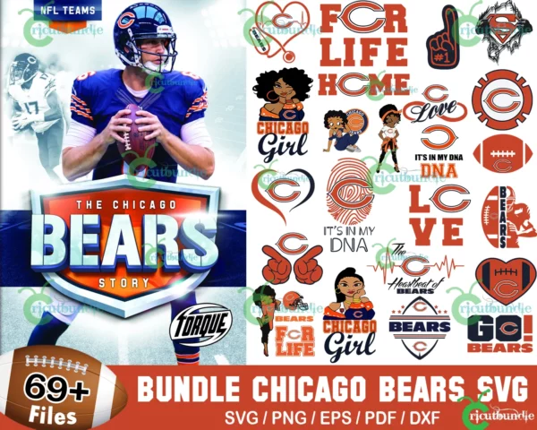 69+ Chicago Bears Football Svg Bundle, Nfl Logo Svg