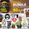 80+ Baby Yoda SVG Bundle, Mandalorian Bundle SVG, Star Wars SVG, Baby Yoda Cricut
