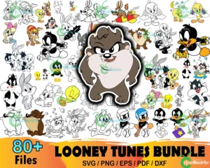 80+ Looney Tunes Bundle Svg, Bugs Bunny Svg, Tweety Svg