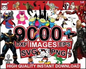 9800+ Disney cartoon images svg, png, eps, dxf for cricut and print, all disney character svg