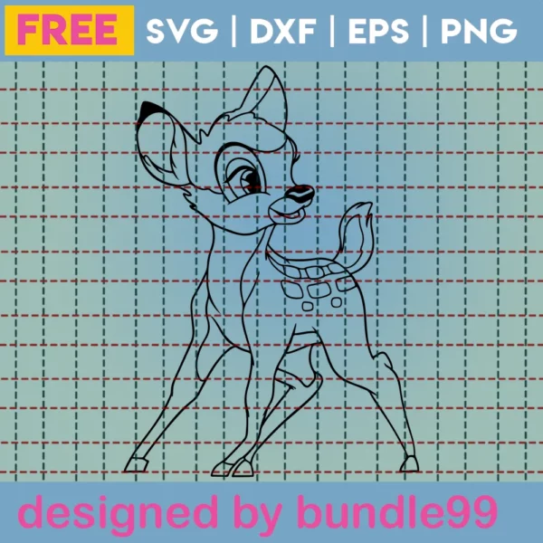 Bambi Svg Free, Deer Svg, Disney Svg, Instant Download, Silhouette Cameo