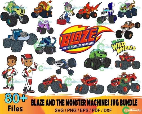 Blaze And The Monster Machines Svg Bundle, Wild Wheels Svg - Bundle99 ...