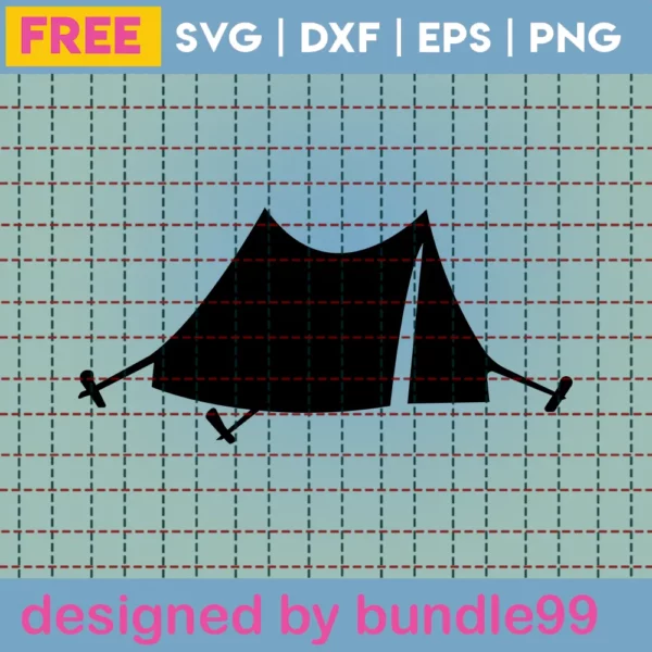 Camping Tent Svg Free, Camping Svg, Tent Svg, Instant Download, Silhouette Cameo