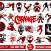 Carnage Svg, Carnage Digital File, Carnege Cricut, Carnage Venom Svg, Carnage Bundle Vector