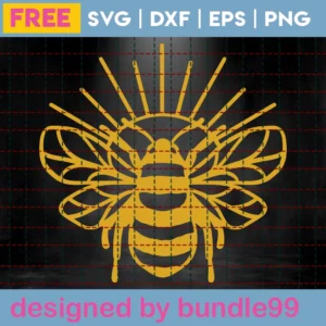 Free Bee And The Sun Svg Invert