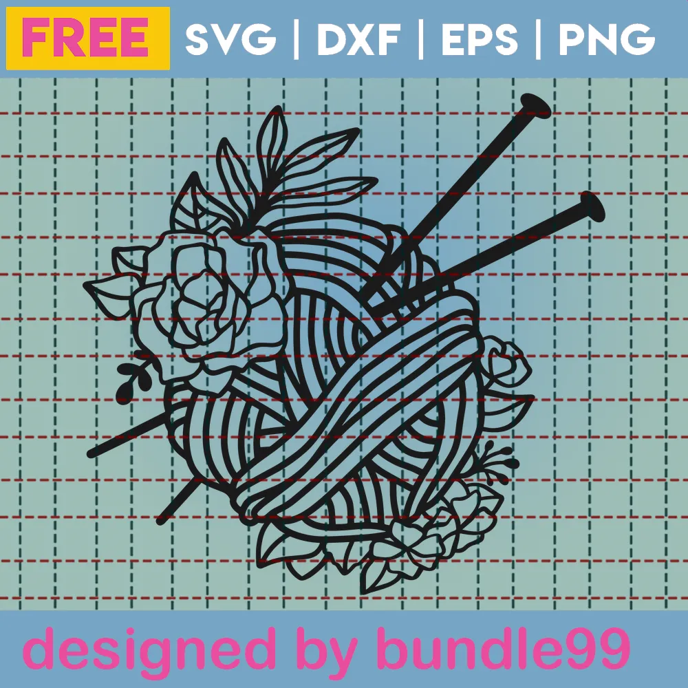 Free Floral Yarn Ball Svg - Bundle99 Free Premium Svg