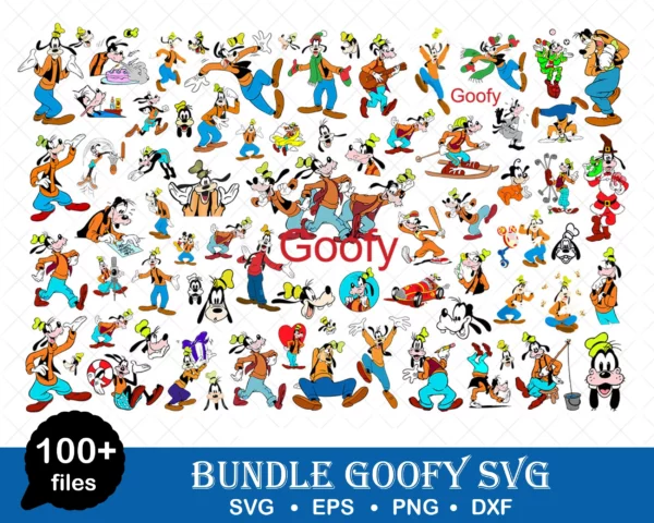 Goofy SVG Bundle, Layered Goofy cut file, Goofy svg, Disney trip, disney goofy svg, Disney shirt svg, goofy cut file