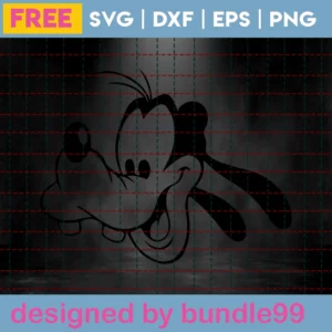 Goofy Svg Free, Disney Svg, Best Disney Svg Files, Instant Download, Silhouette Cameo Invert