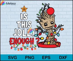 Is this jolly enough christmas svg, Christmas svg, png, dxf, eps digital file CRM1011208L