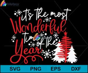 It's the most wonderful time of the year svg, Christmas svg, png, dxf, eps digital file CRM15112018L