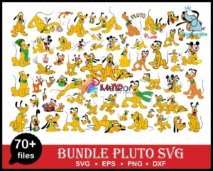 Pluto SVG Bundle, Disney Pluto SVG, Pluto Clipart, Pluto cut file, Pluto Silhouette, Pluto Printable, Pluto PNG