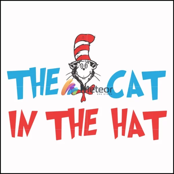 The cat in the hat svg, png, dxf, eps file DR00052