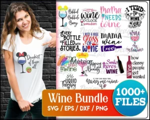 Wine Bundle SVG, Wine Lovers, Drinking, Wine Svg, Wine Decal, Wine Sayings, Wine Glass Svg, Wine Quote Svg, Cut File for Cricut, Silhouette