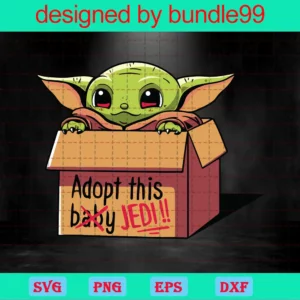 Adopt This Baby Jedi, Trending, Yoda Shirt, Baby Yoda Silhouette Invert