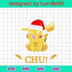 All I Want For Christmas Is Chu, Christmas Pikachu, Christmas Pokemon Invert