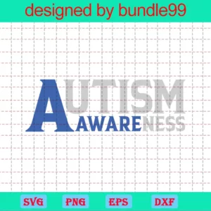 Autism Awareness Svg, Autism Svg, Awareness Day Svg, Colored Puzzle Svg Invert