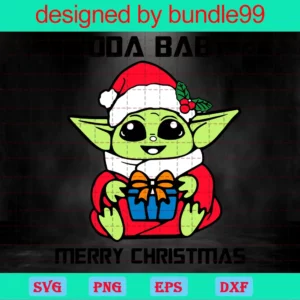Baby Yoda Merry Christmas, Xmas, Christmas 2020, Yoda Star Wars Invert