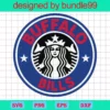Buffalo Bills Starbucks Logo Cup Wrap Svg, Starbucks Cup For Cricut & Silhouette, Football Fan Love