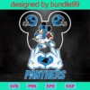 Carolina Panthers Football Mouse Clipart, Mickey Mouse Ears Svg Svg Clip Art Files, Sports Printable, Digital Download