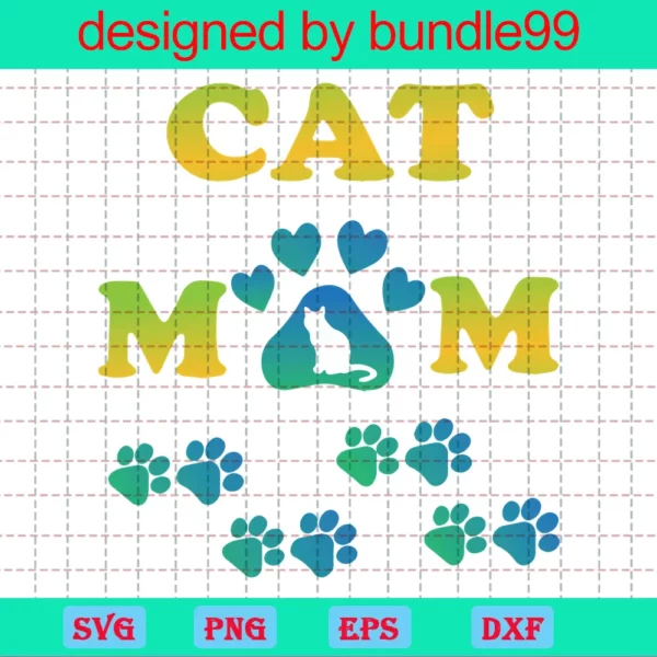 Cat Mom, Cat Lover, Cat Mom Shirt, Cheetah Cat Mom Invert