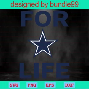 Cowboy For Life, Nfl Sport, Nfl Bundle, Nfl Football, Nfl Fan Invert