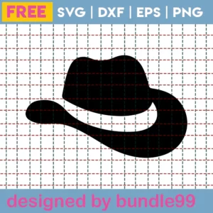 Cowboy Hat Svg Free, Rodeo Svg, Western Svg, Instant Download, Silhouette Cameo